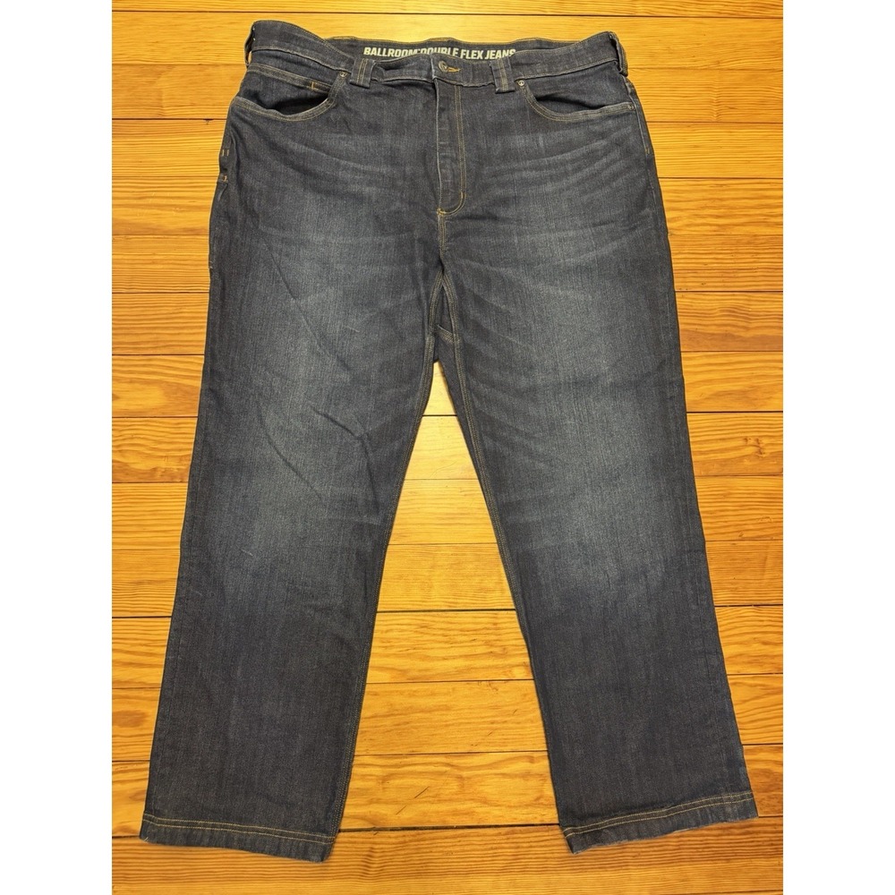 Duluth Ballroom Double Flex Jeans Men's 40x30 Blue Denim Relaxed Fit Dark Wash - Picture 1 of 10